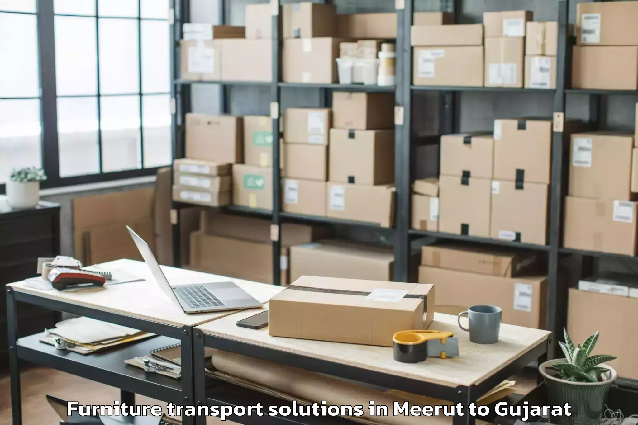 Top Meerut to Ankleshwar Furniture Transport Solutions Available